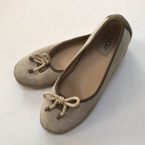 Ugg Ballerina Espadrille Flats Shoes 8 Slip on